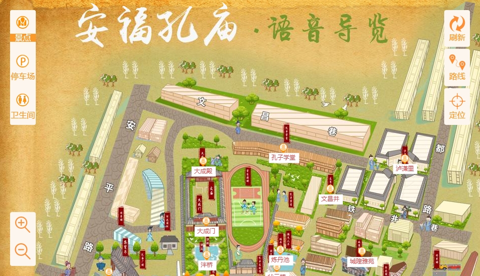 横县手绘地图：智慧景区智能化服务的延伸